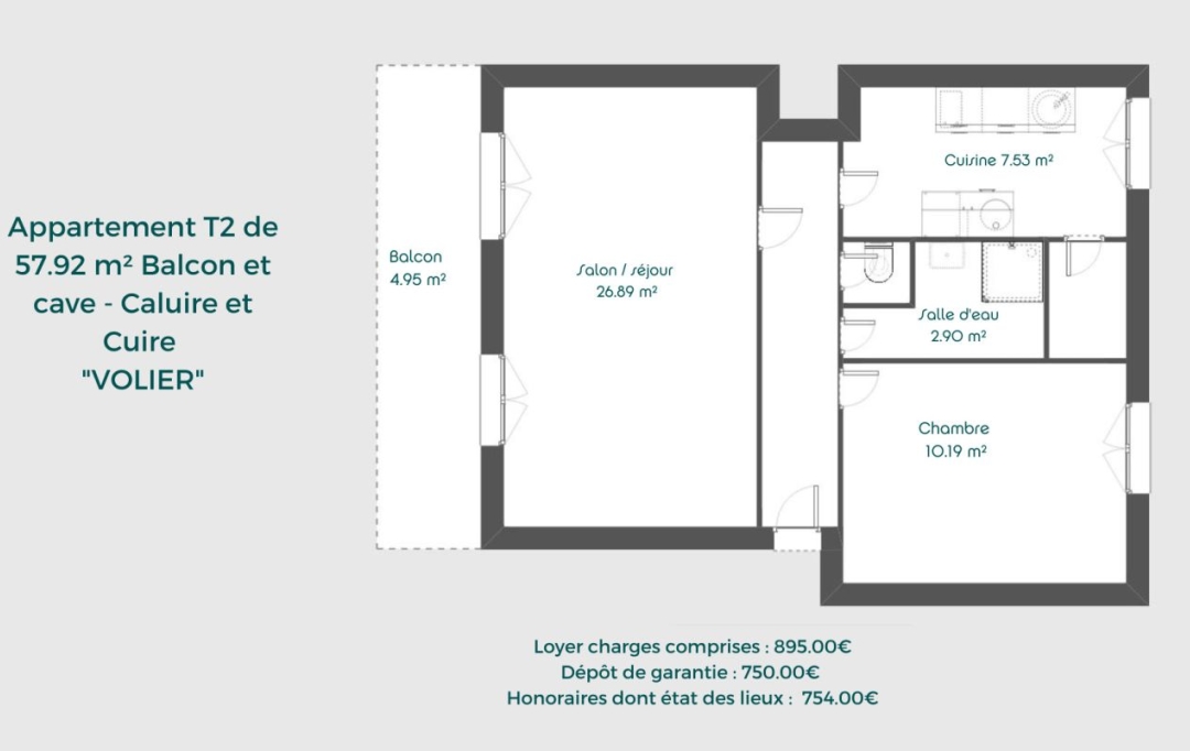 Annonces VENISSIEUX : Appartement | CALUIRE-ET-CUIRE (69300) | 58 m2 | 895 € 